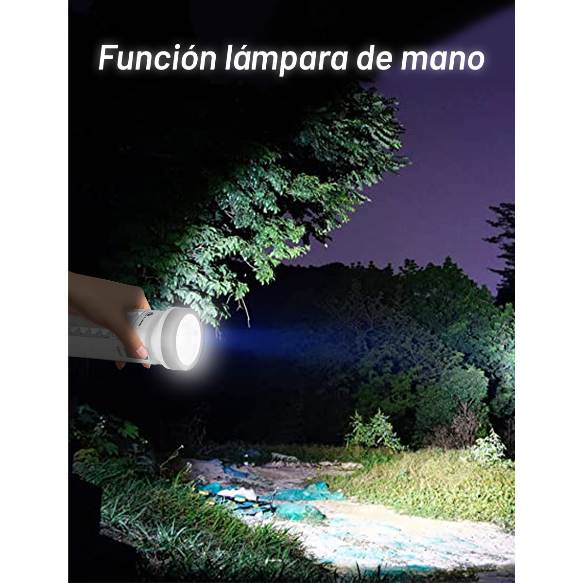 Lampara LED Archy Recargable de Emergencia 3 Modos en 1 Foco 18 leds Linterna de Mano Portátil Ligera Gancho para Colgar + Ranura para pilas Extra (LAM5683).
