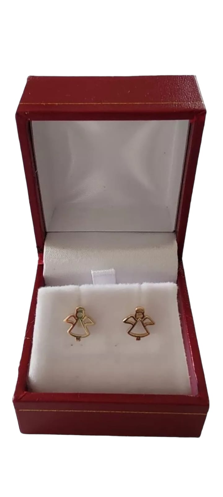Broquel Angelitos Oro 14k + Obsequio