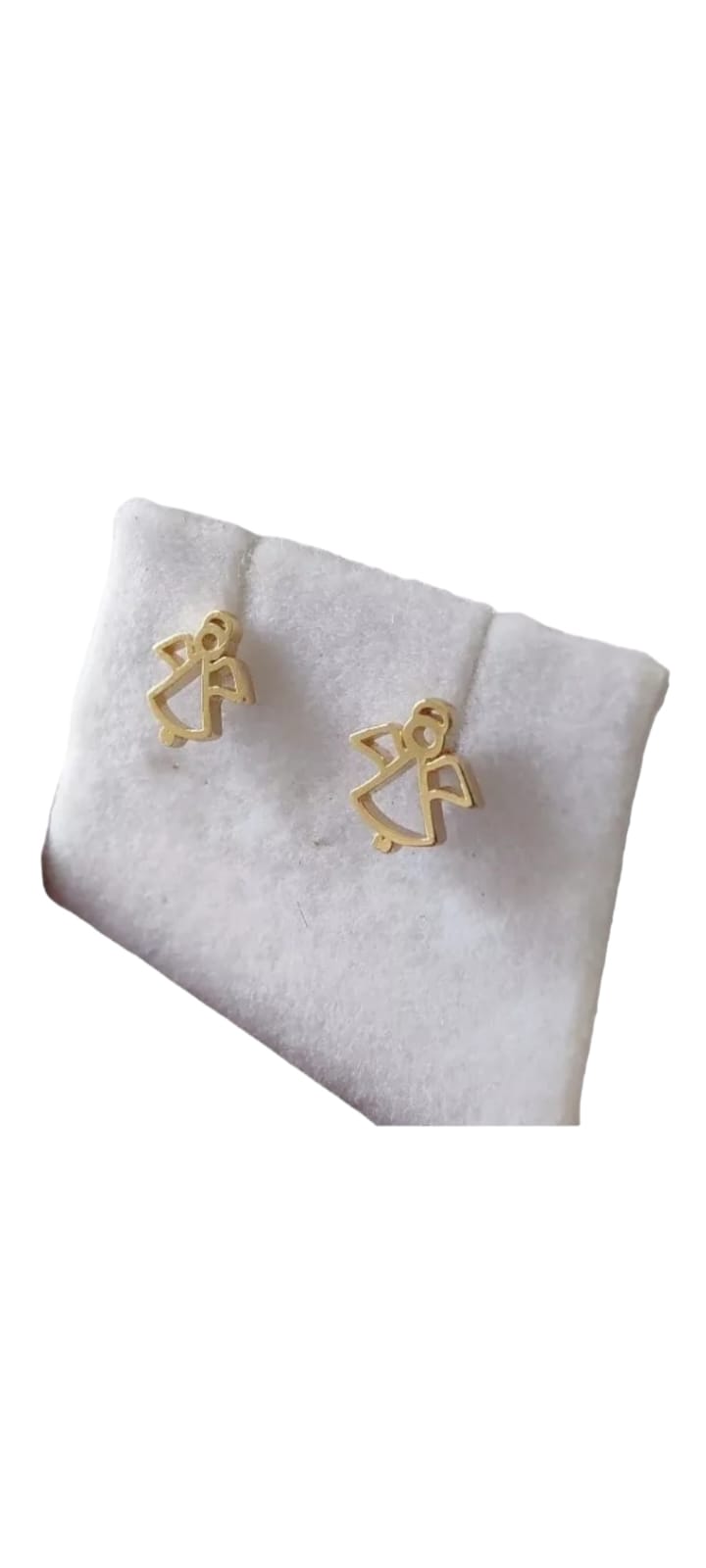 Broquel Angelitos Oro 14k + Obsequio