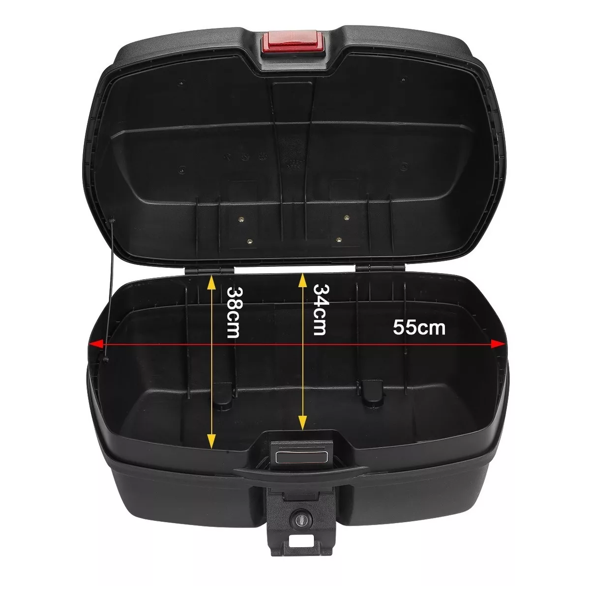 Caja Moto Para 2 Cascos Respaldo Acojinado Baul 45l