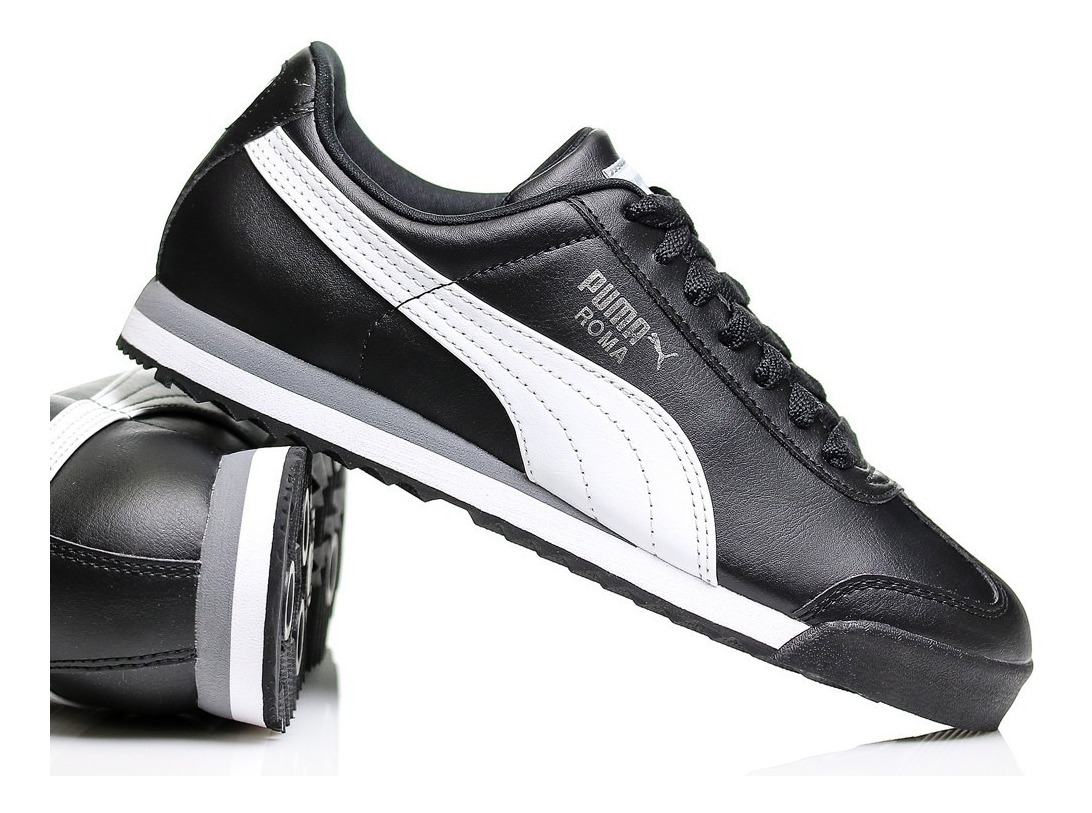 Tenis Original Roma Basic Negro Blanco Hombre 353572 11.