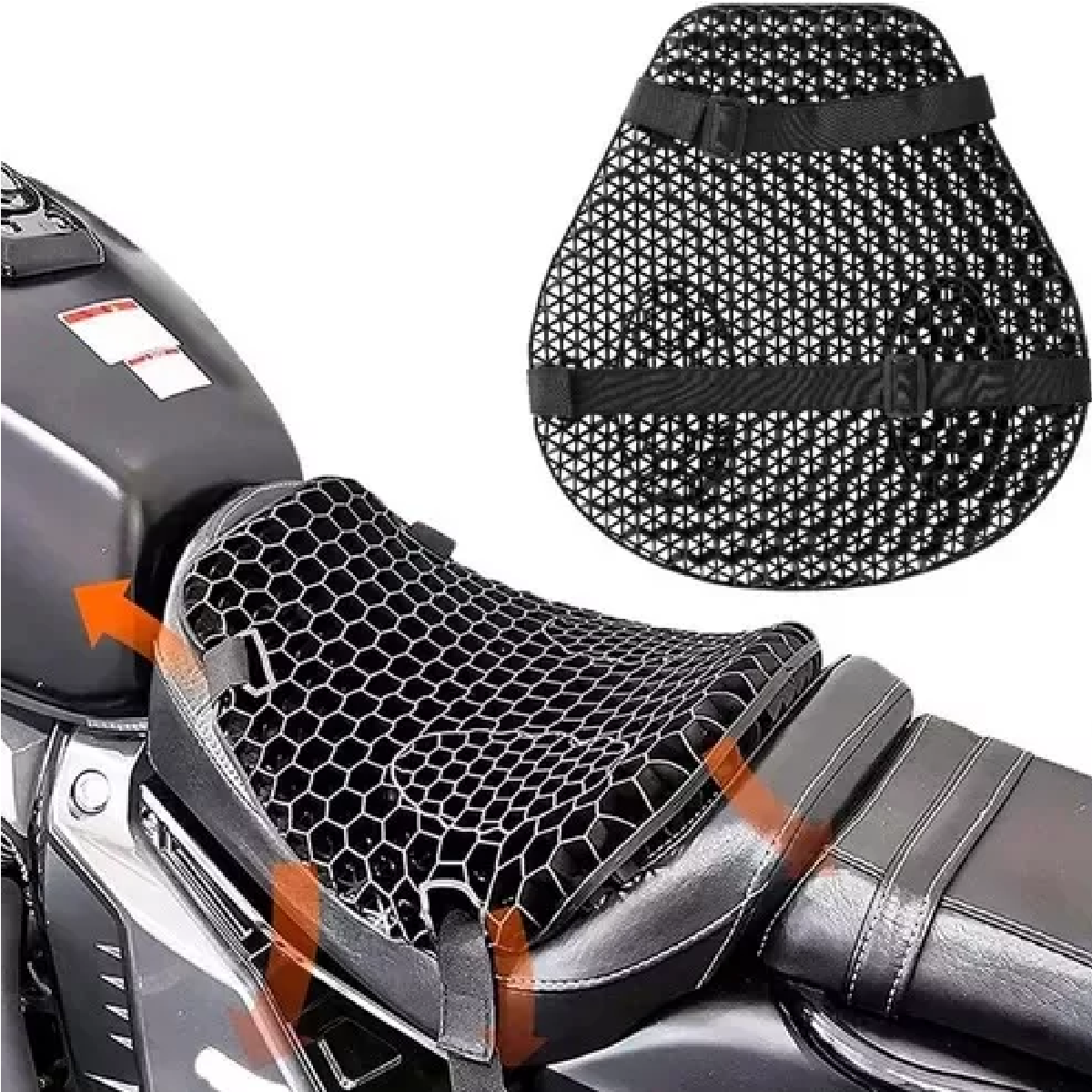 Cojín De Asiento Amortiguador Transpirable Para Moto Termica