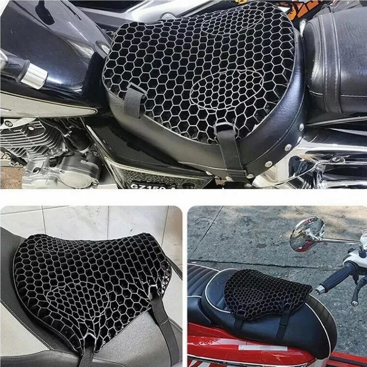 Cojín De Asiento Amortiguador Transpirable Para Moto Termica