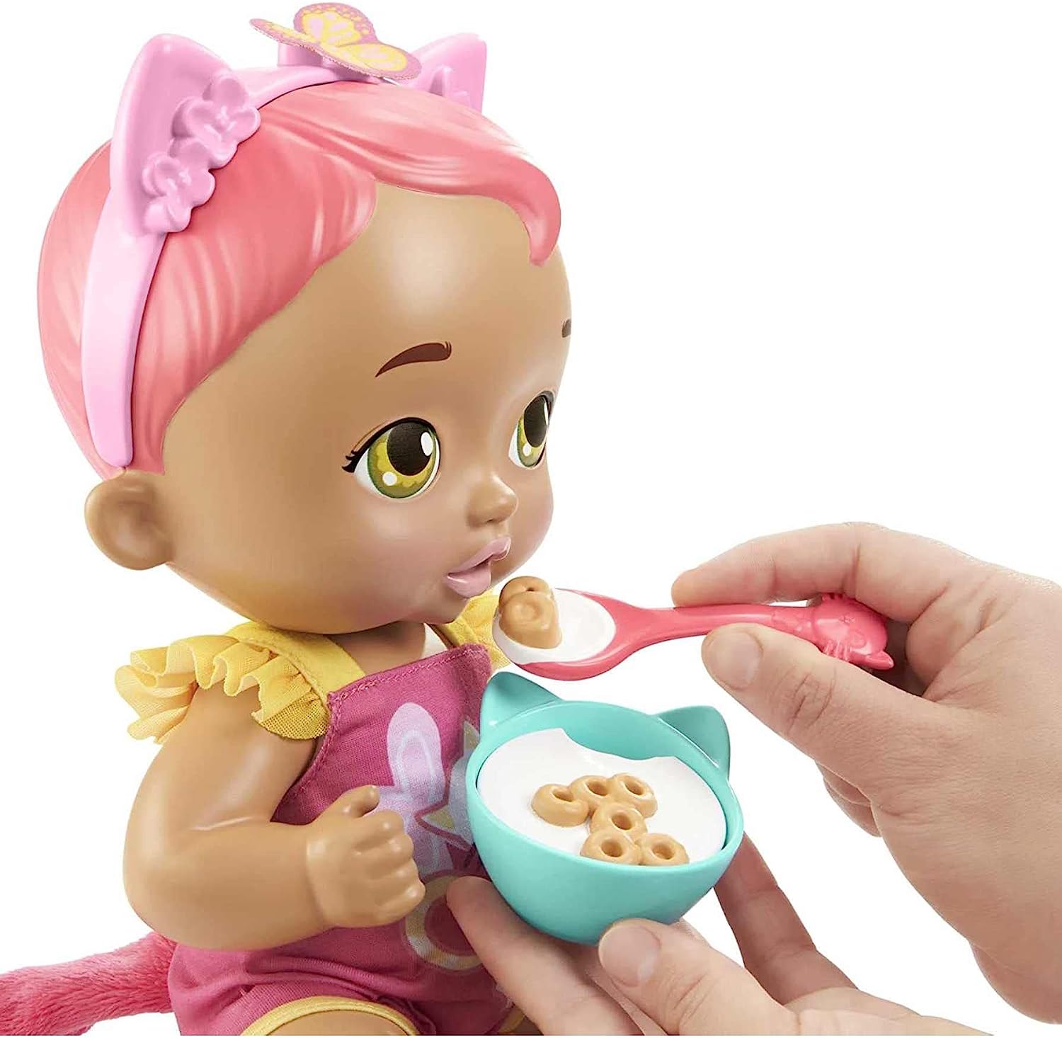 My Garden Baby Muñeca Bebé Gatito Rosa Comiditas y Cariños