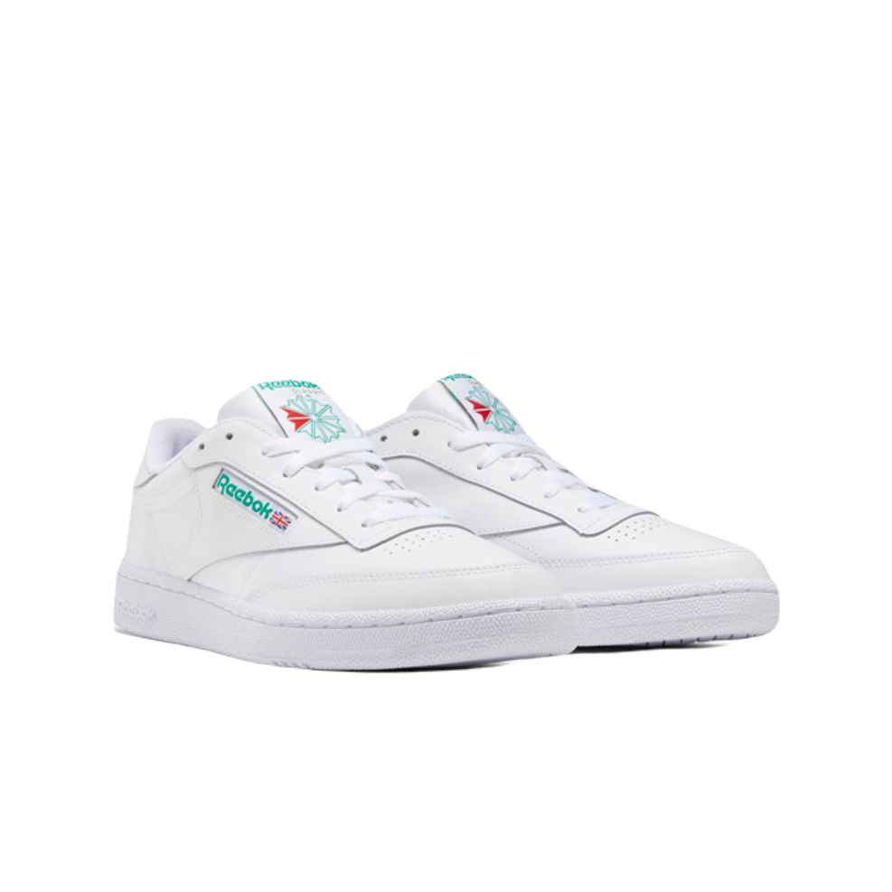Tenis Reebok Club C 85 Blanco Verde Unisex Ar0456