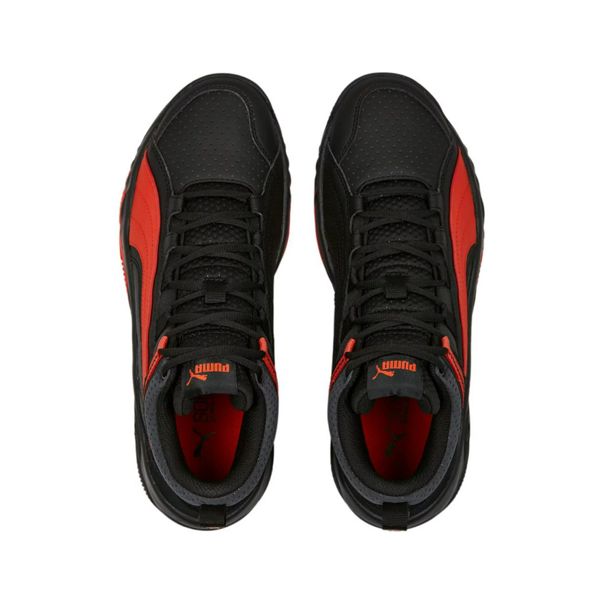 Tenis Bota Puma Rebound Future Negro Rojo de Caballero Original