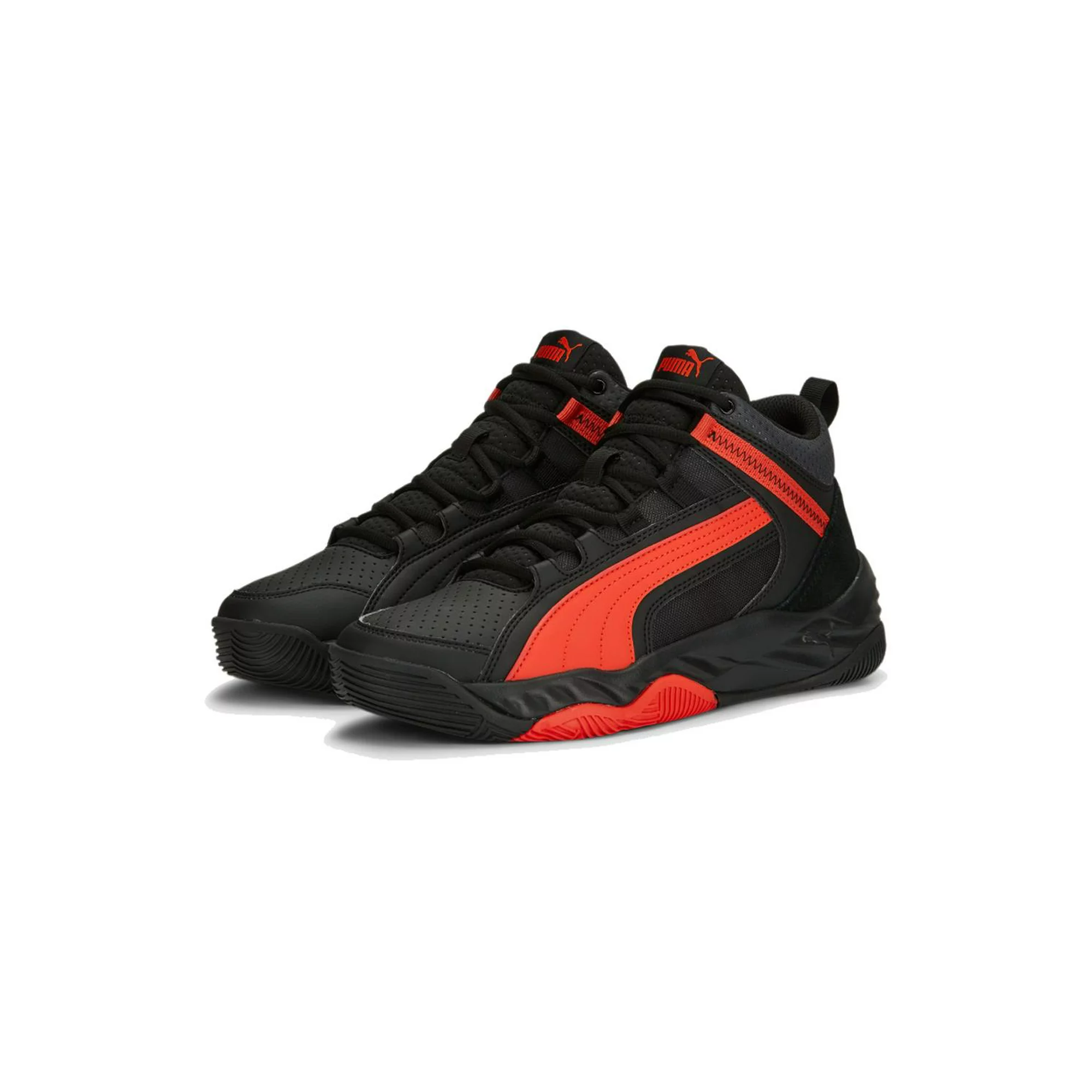 Tenis Bota Puma Rebound Future Negro Rojo de Caballero Original