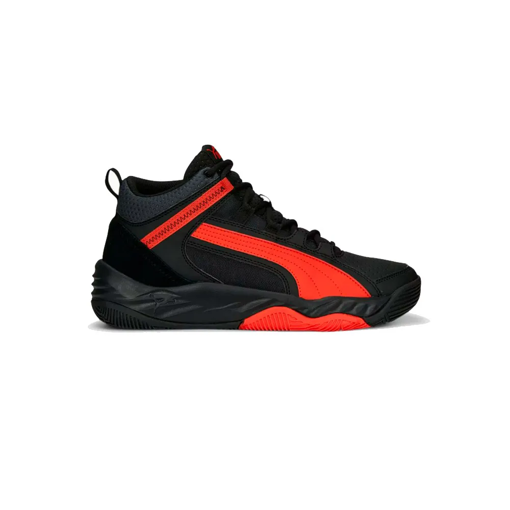 Tenis puma negros con rojo new arrivals