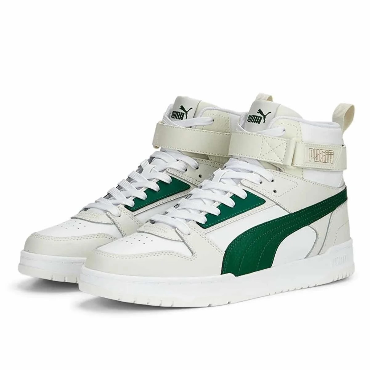 Tenis Bota Puma RBD Game Blanco Verde de Caballero Original
