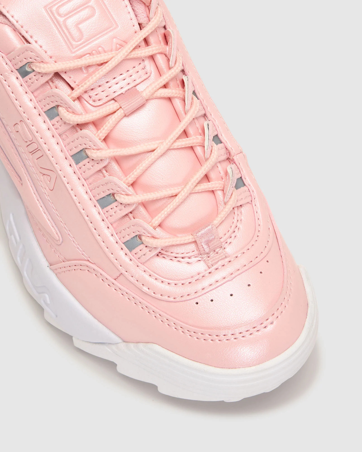 Tenis Fila Disruptor 2 Rosa Aperlado de Dama Original