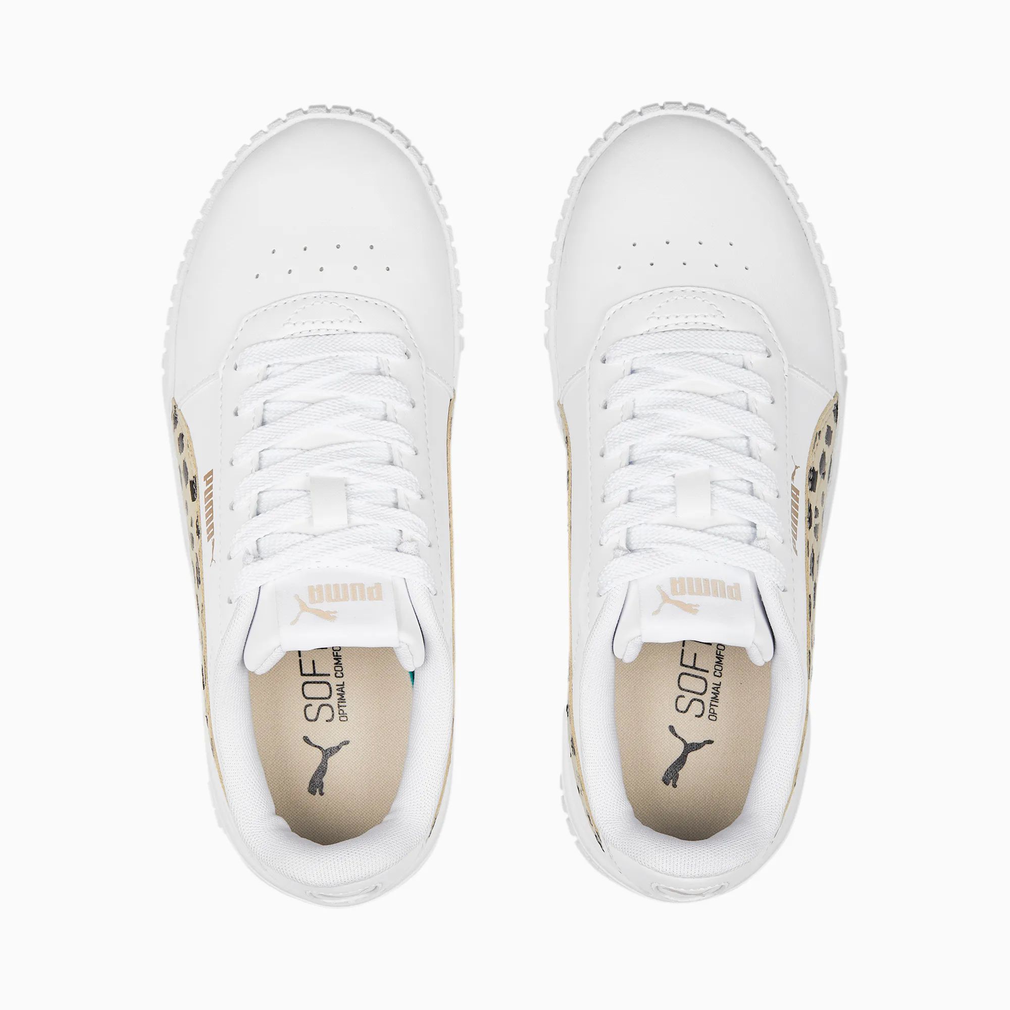 Tenis Puma Carina Blanco Animal Print de Dama Original