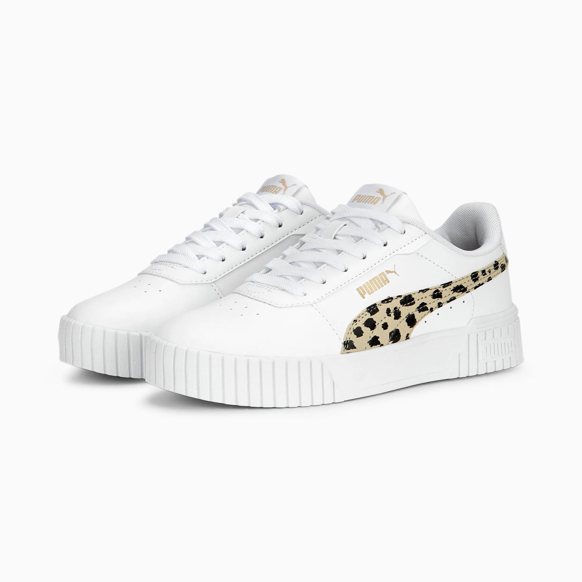 Tenis Puma Carina Blanco Animal Print de Dama Original