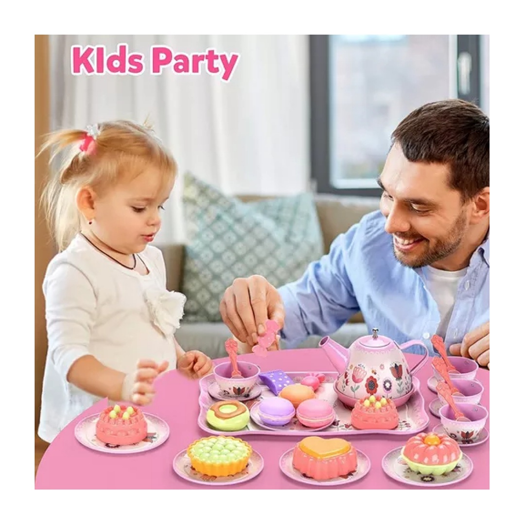 Set Juguete De Postre Niña Tarde De Té Comidita Estuche