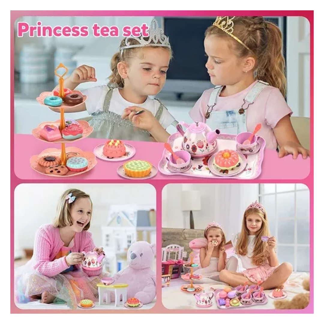 Set Juguete De Postre Niña Tarde De Té Comidita Estuche