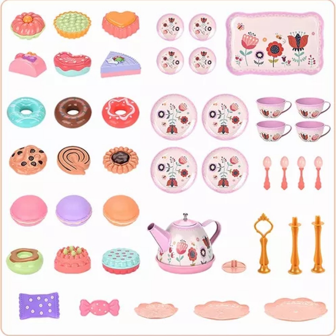 Set Juguete De Postre Niña Tarde De Té Comidita Estuche