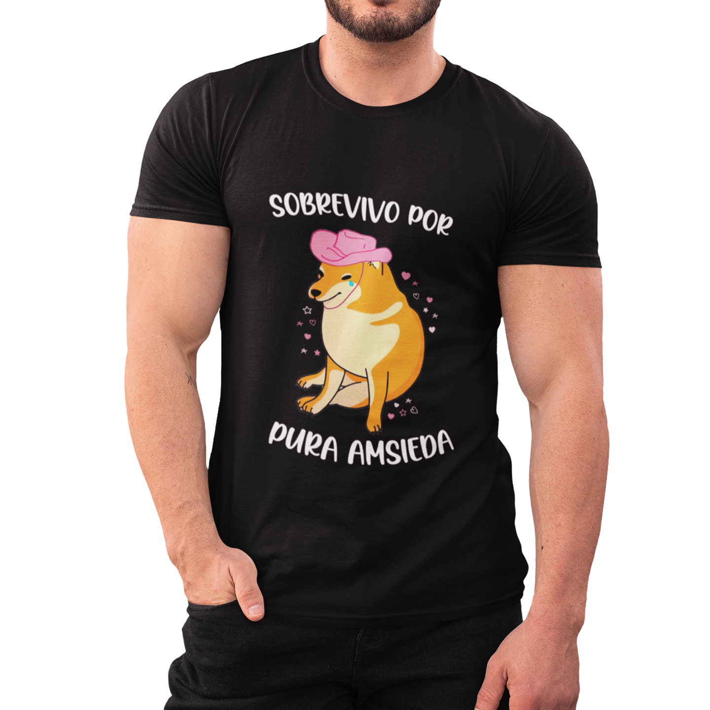 Playera Dama y Caballero Cheems Pura Amsieda Meme RBD
