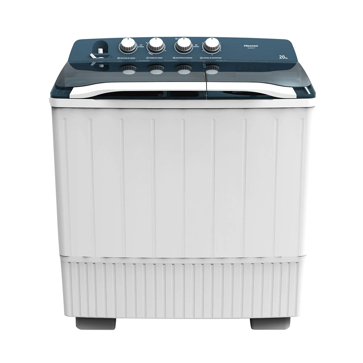Lavadora Semiautomática Doble Tina Hisense 20 kg WSA2001P