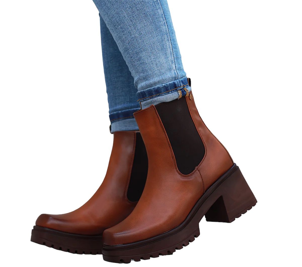 Chelsea Boots Café | Botin casual mujer