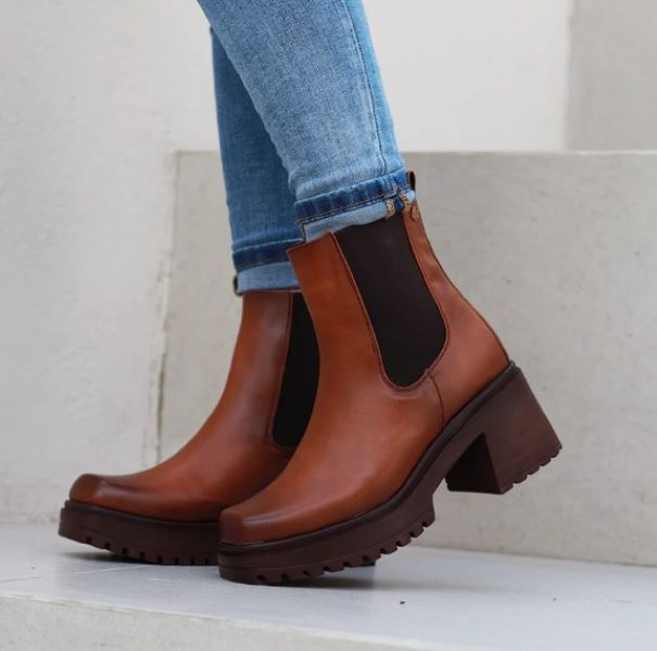 Chelsea Boots Café | Botin casual mujer