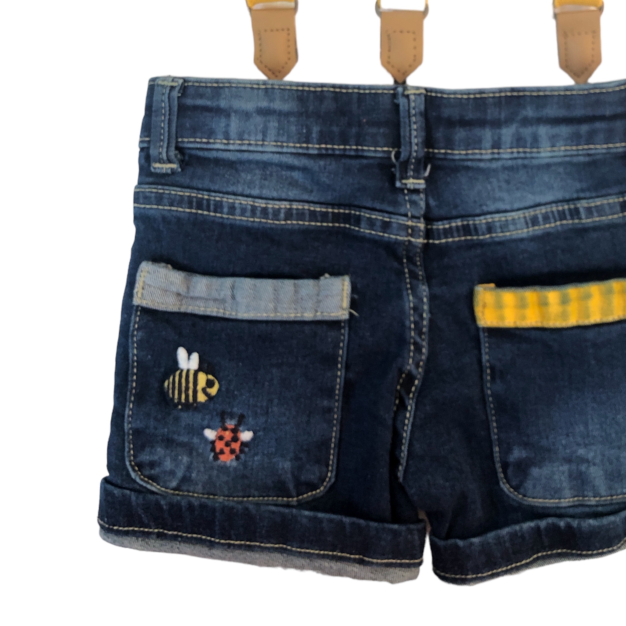 Short de mezclilla con tirantes para bebé niño Losan