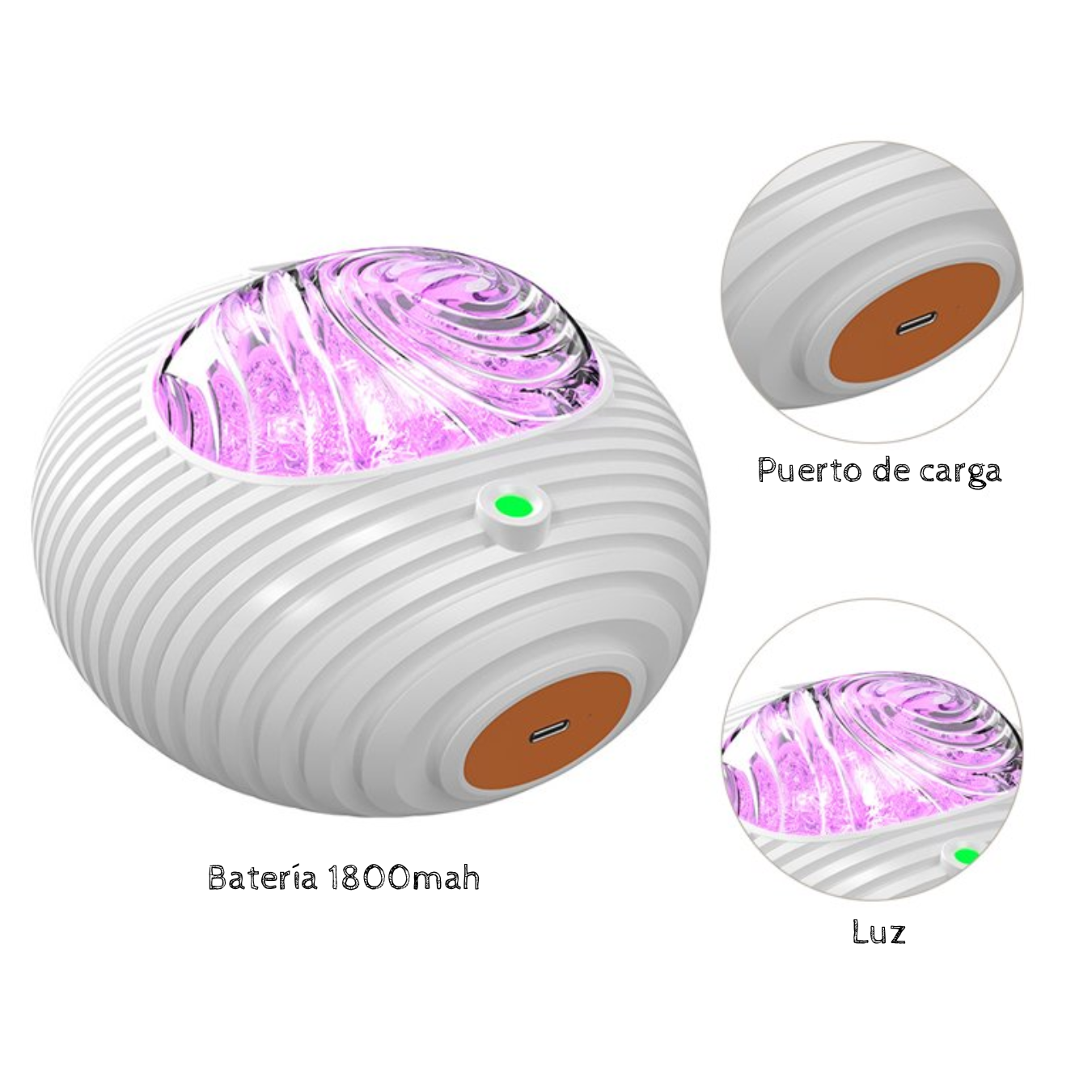 Proyector de Estrellas y Luna Dosyu DY-OVNI-SKY-1 color Blanco con Sonido Ambiental