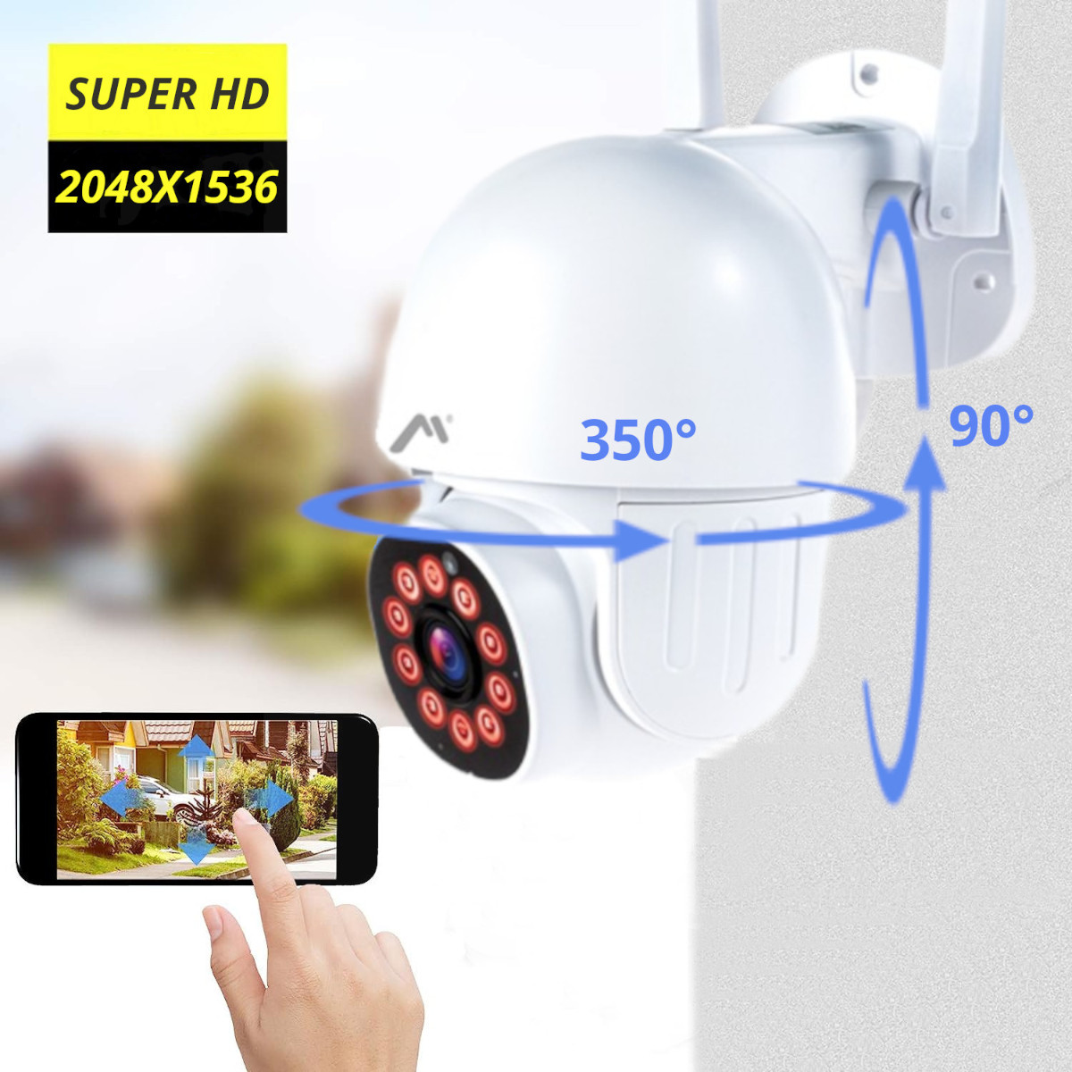 Cámara Seguridad WiFi Exterior Robotizada con memoria 128GB.