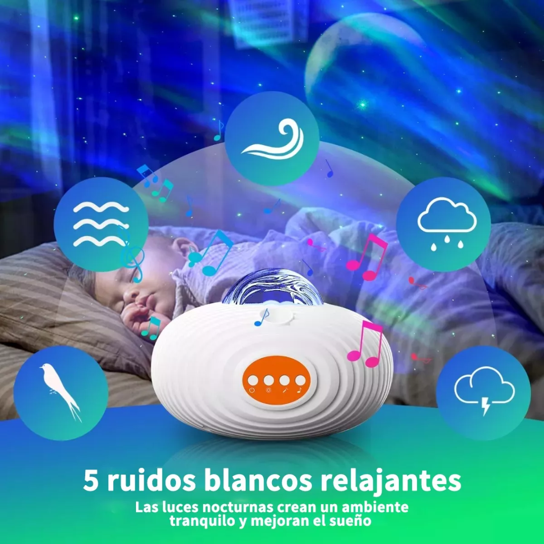 Proyector de Estrellas y Luna Dosyu DY-OVNI-SKY-1 color Blanco con Sonido Ambiental