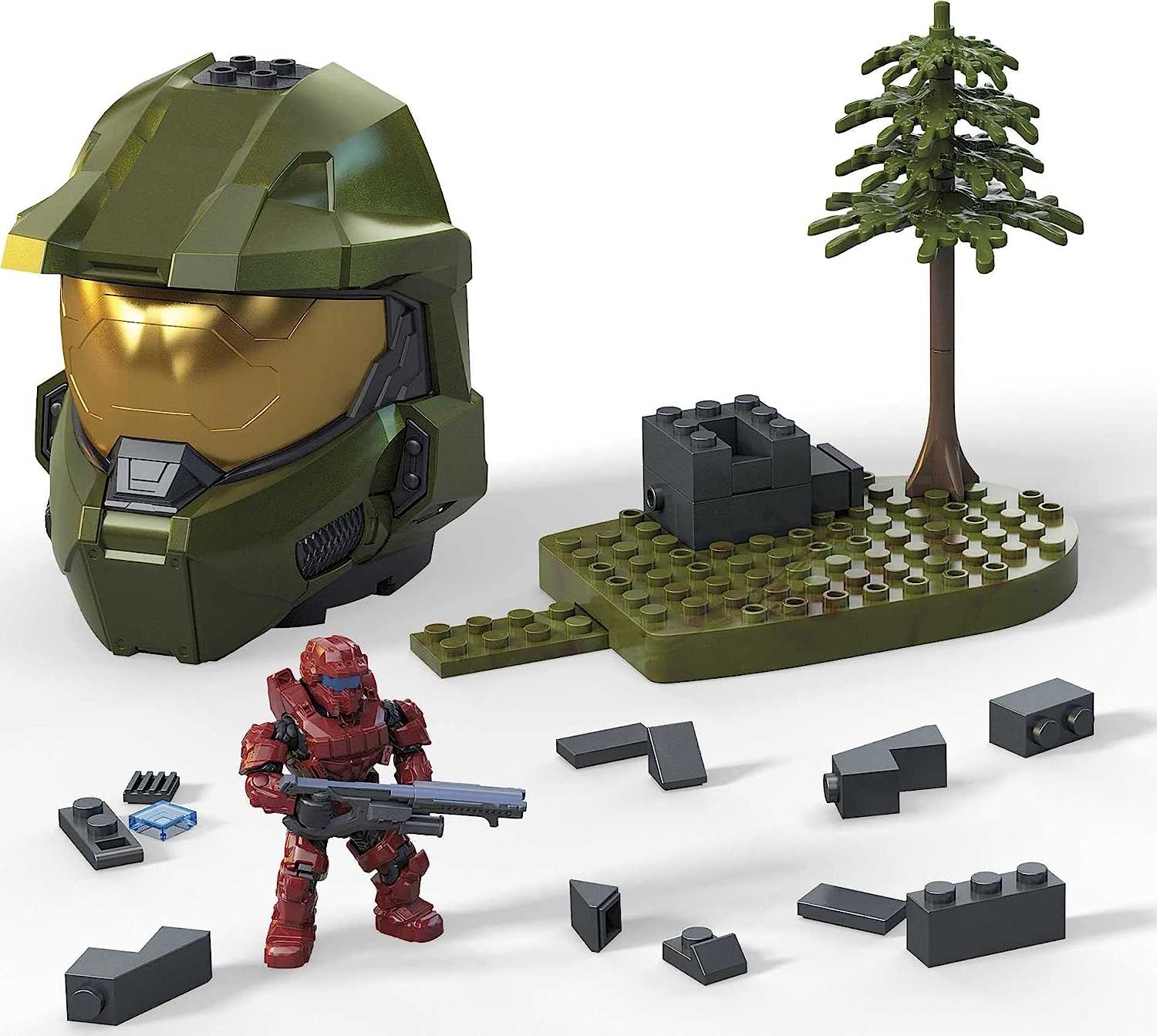 MEGA Halo CASCO VERDE Juguete de Construcción