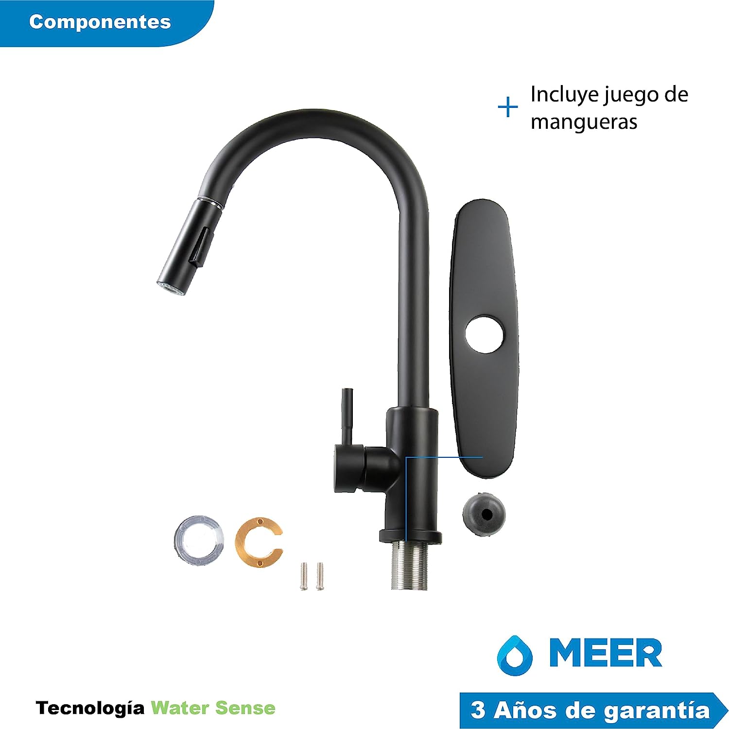 CNX Tarja Sencilla de Acero Inoxidable (59 cm x 45 cm), Incluye Mezcladora Monomando y Kit de Instalación .