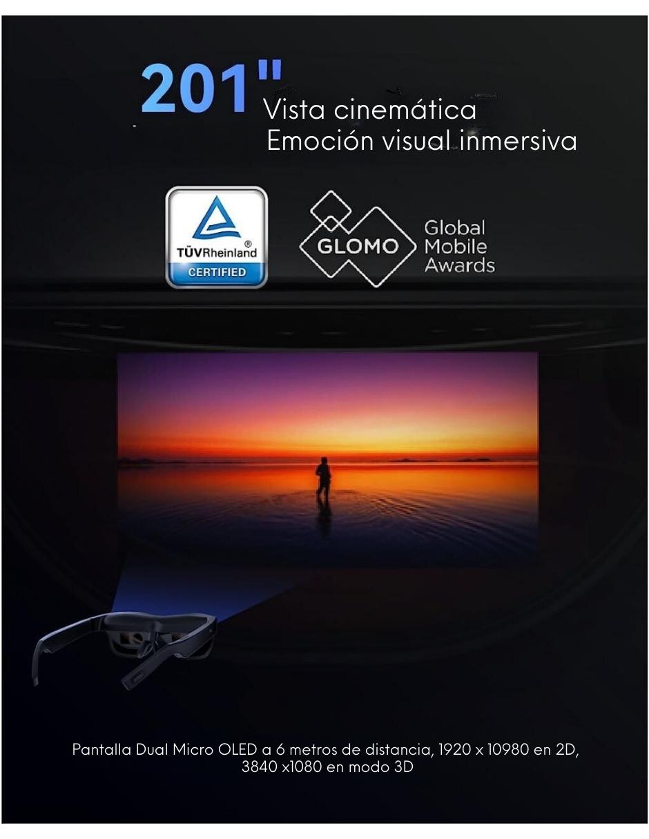 Lentes XR RayNeo TCL Lentes de Realidad Aumentada NXTWEAR S Color Negro