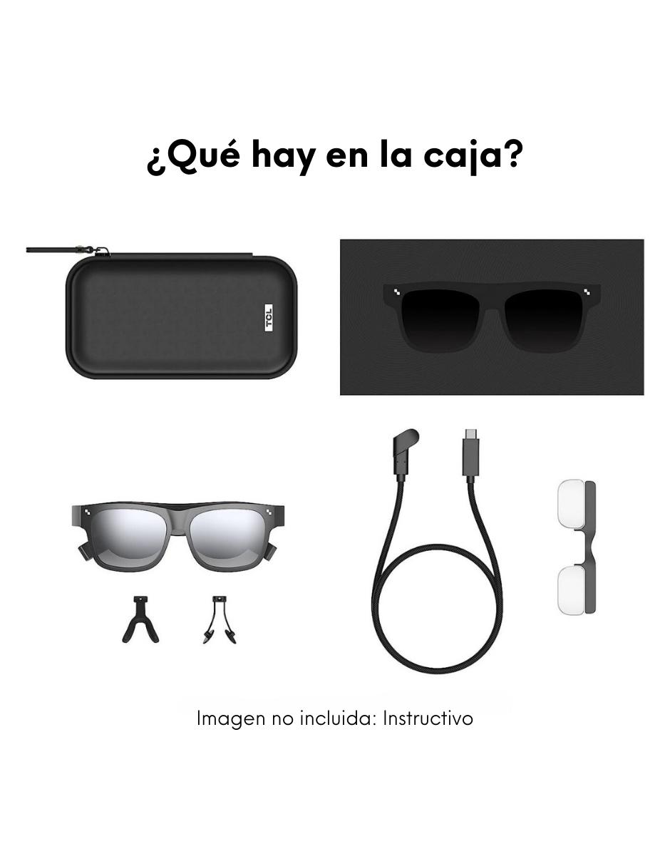 Lentes XR RayNeo TCL Lentes de Realidad Aumentada NXTWEAR S Color Negro