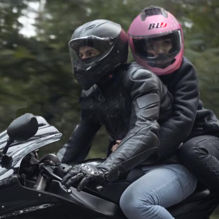 Casco Moto Viaje MXBDL-001-5 1Pza Rosa DOT Talla S Abatible Casco Motociclista BLDShinePink