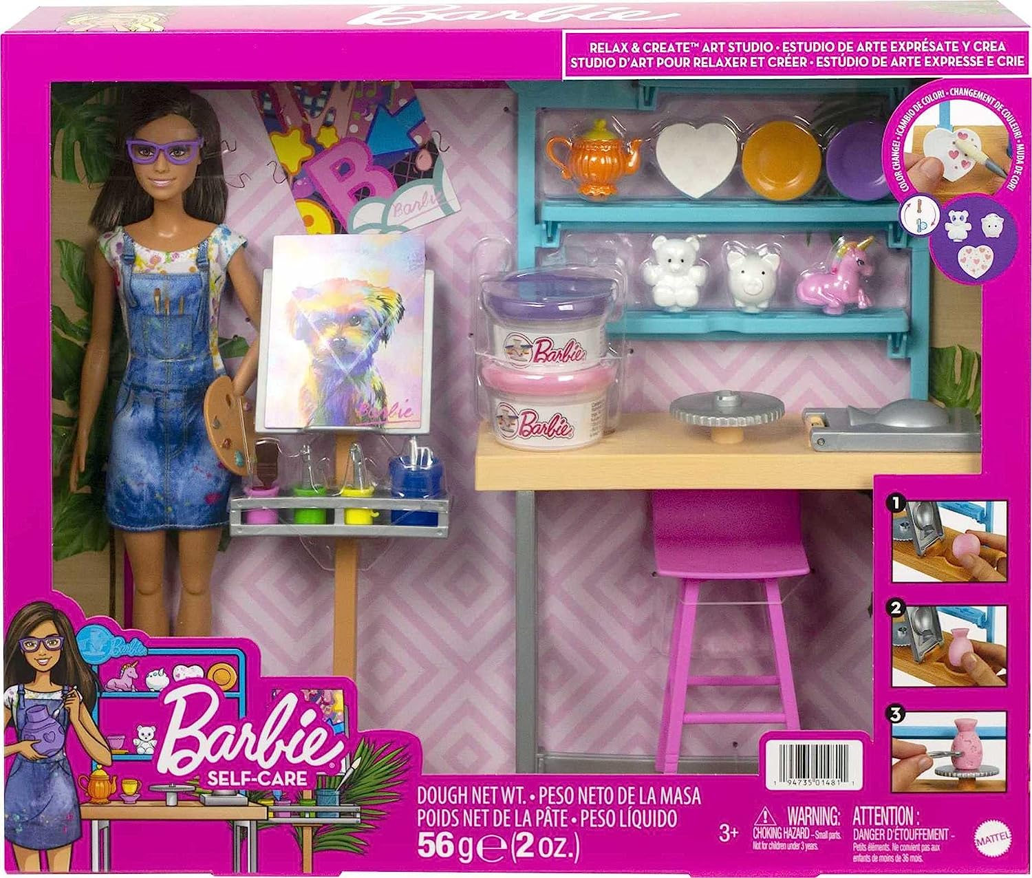 Barbie Fashion & Beauty Muñeca Estudio de Arte Creativo