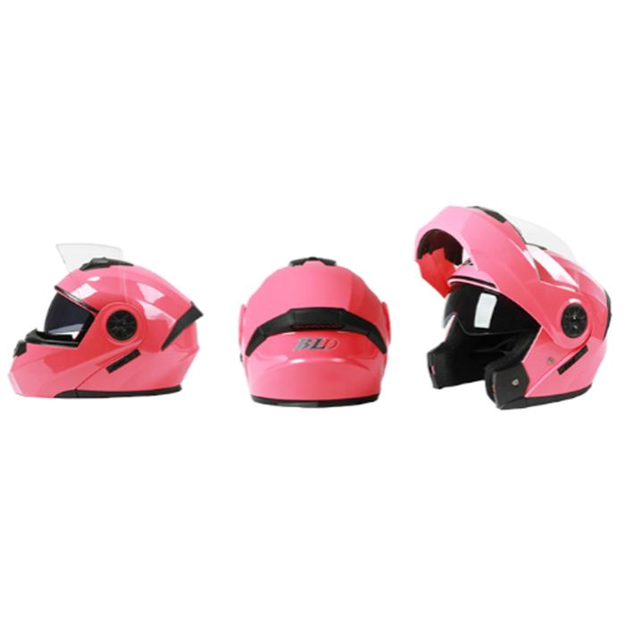 Casco Certificado DOT MXBDL-001-3 1Pza Rosa DOT Talla S Abatible Casco Motociclista BLDShinePink