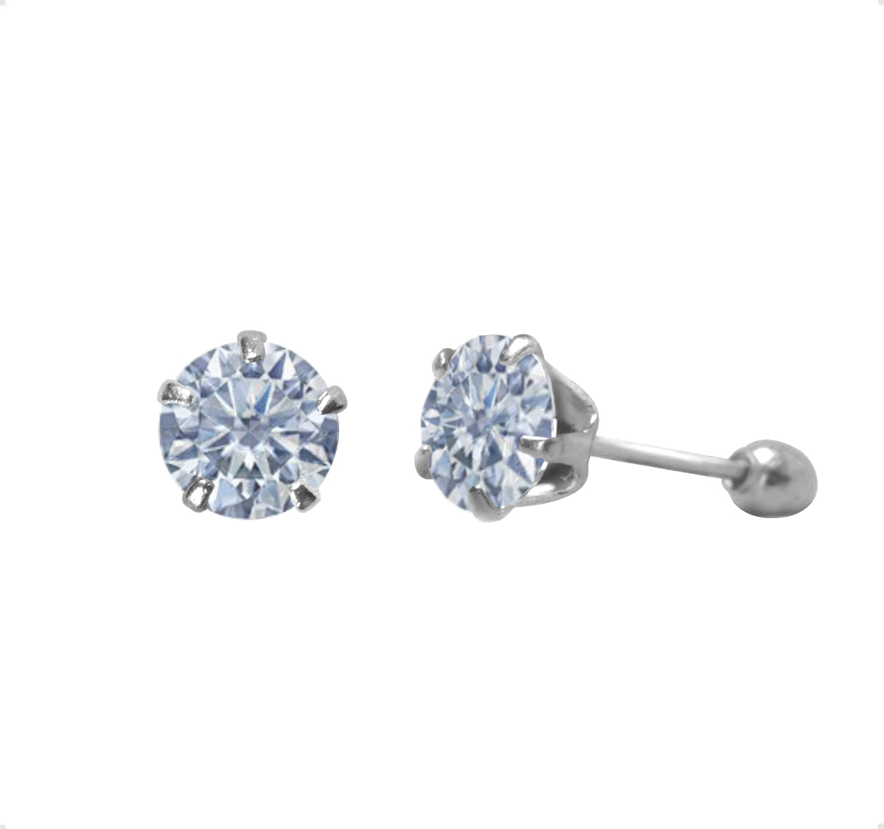 Aretes | Broqueles Oro Sólido 14k Diamante Moissanita 1.0ct
