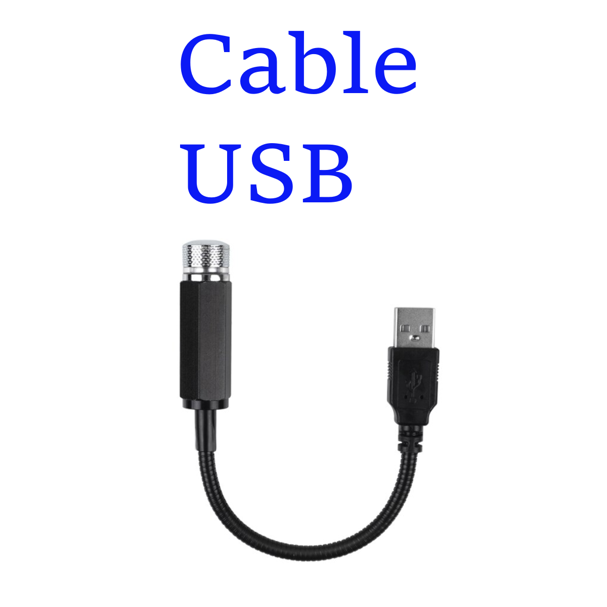 Lámpara LED techo coche proyector luz nocturna lámpara USB azul decorativa auto decoración cuarto