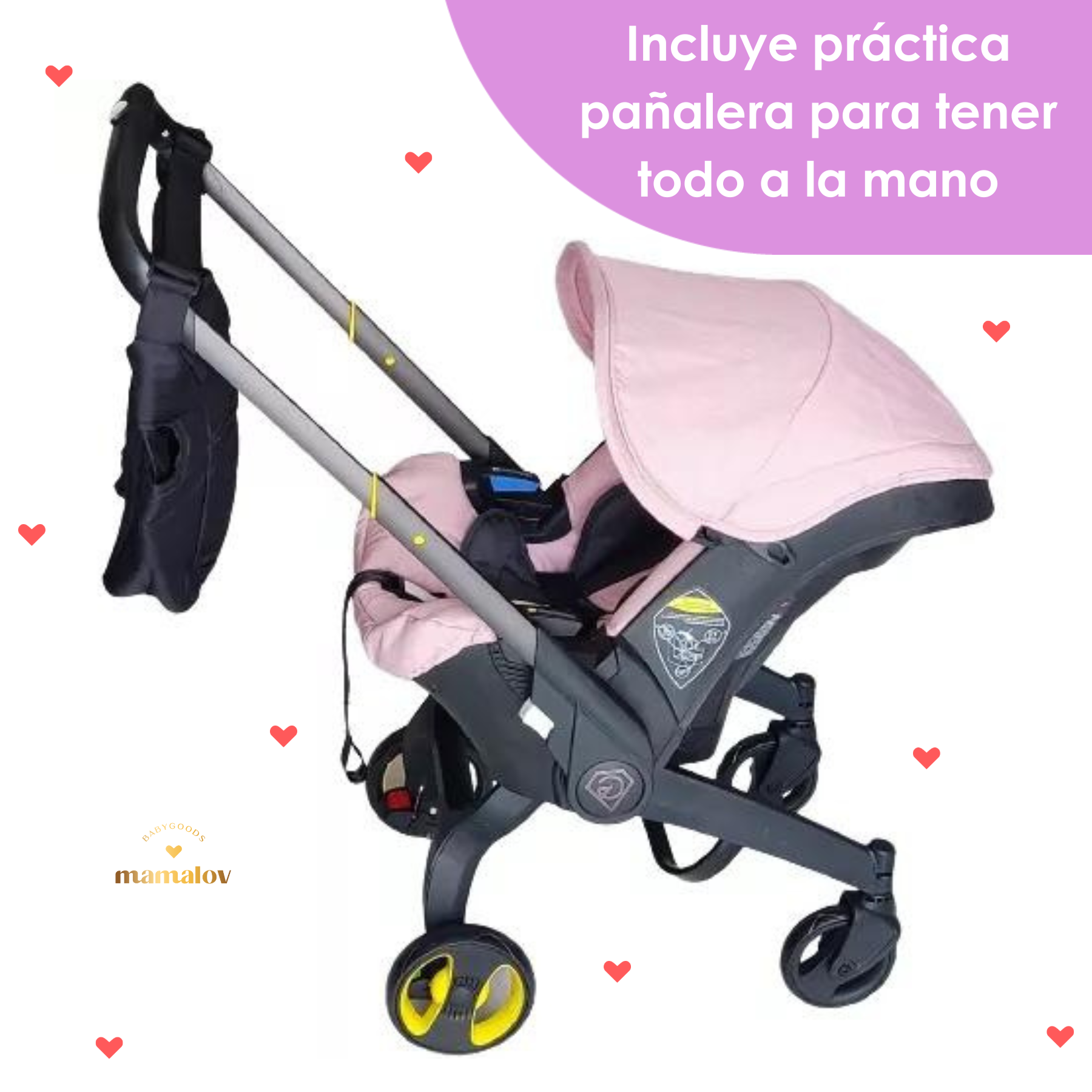 Carriola De Paseo Plegable  Confety World Jsts800 Rosa