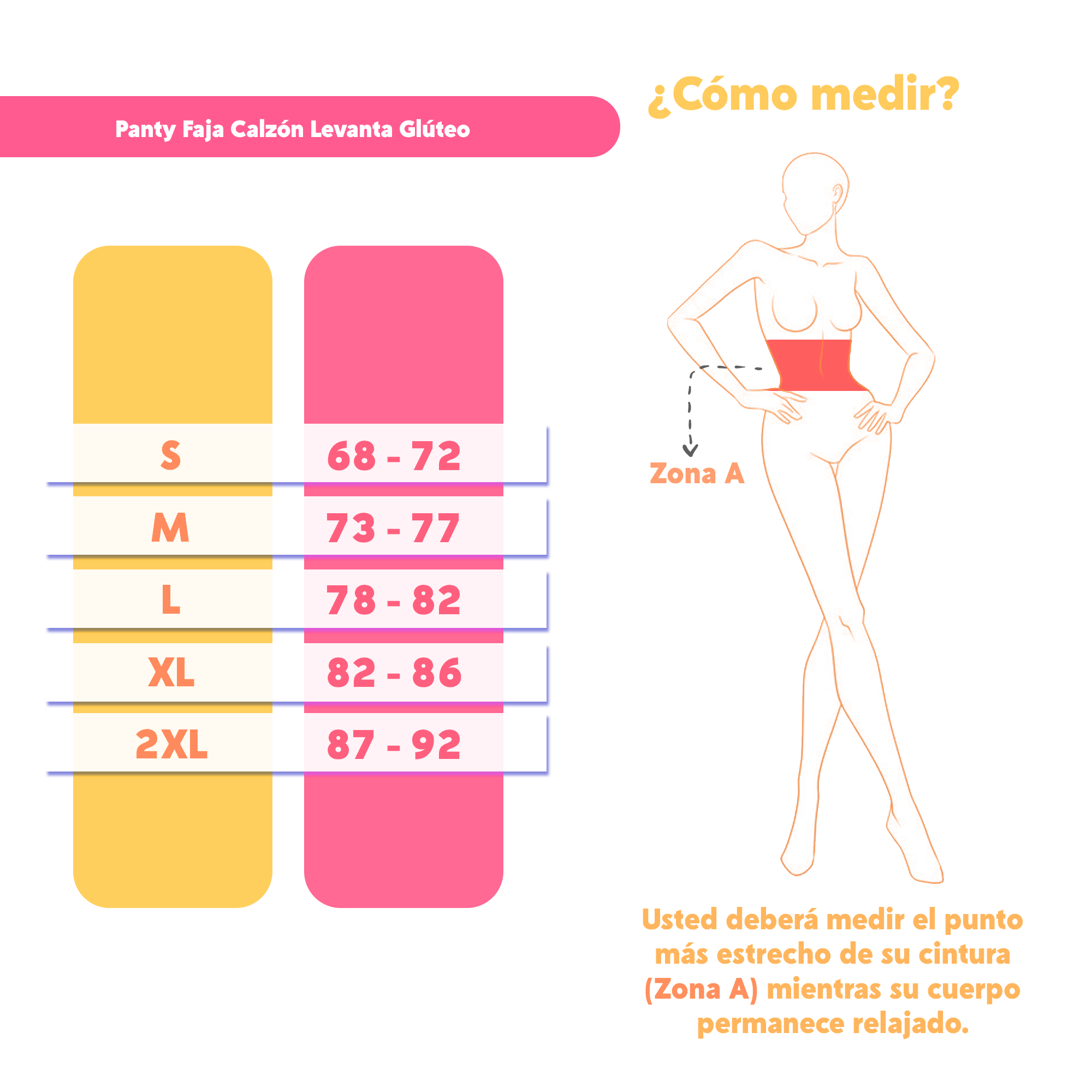 Zen Zen Panty Faja Calzón Levanta Glúteo Con Esponja Modeladora