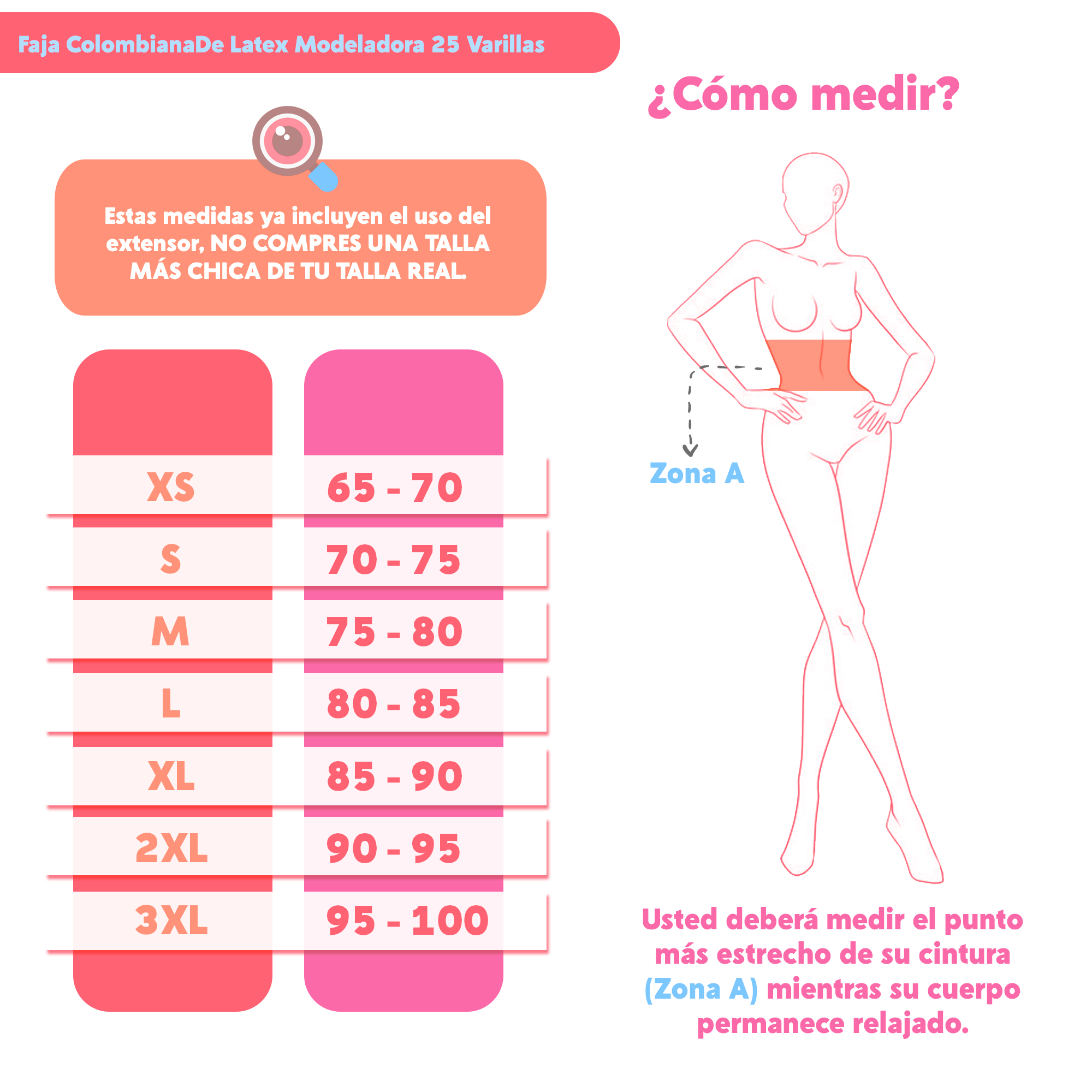 Fajas Colombianas Reductoras De Látex Modeladora 25 Varillas