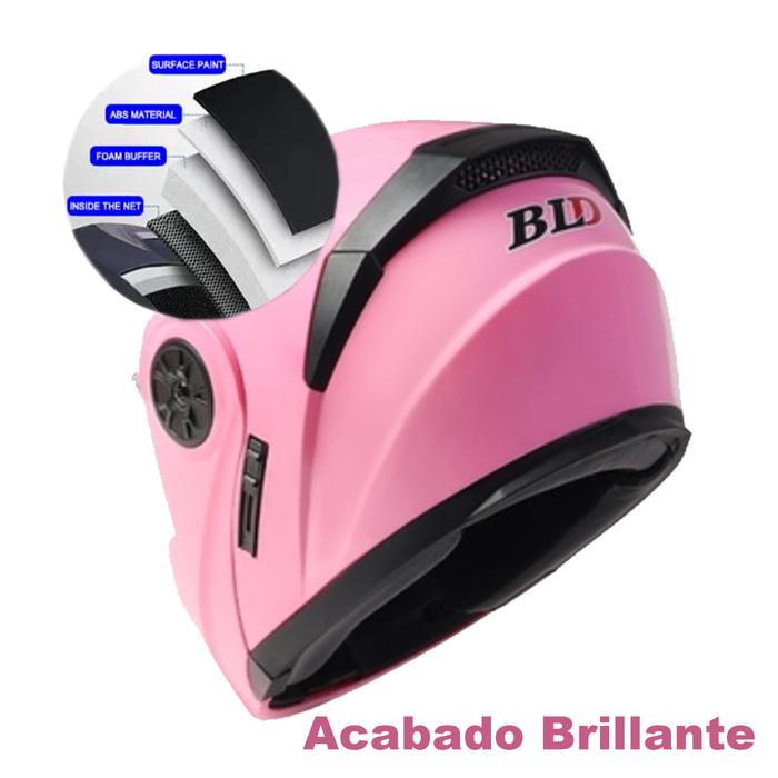 Yelmo Visera Confortable MXBDL-004-4 1Pza Rosa DOT Talla XL Abatible Casco Motociclista BLDShinePink