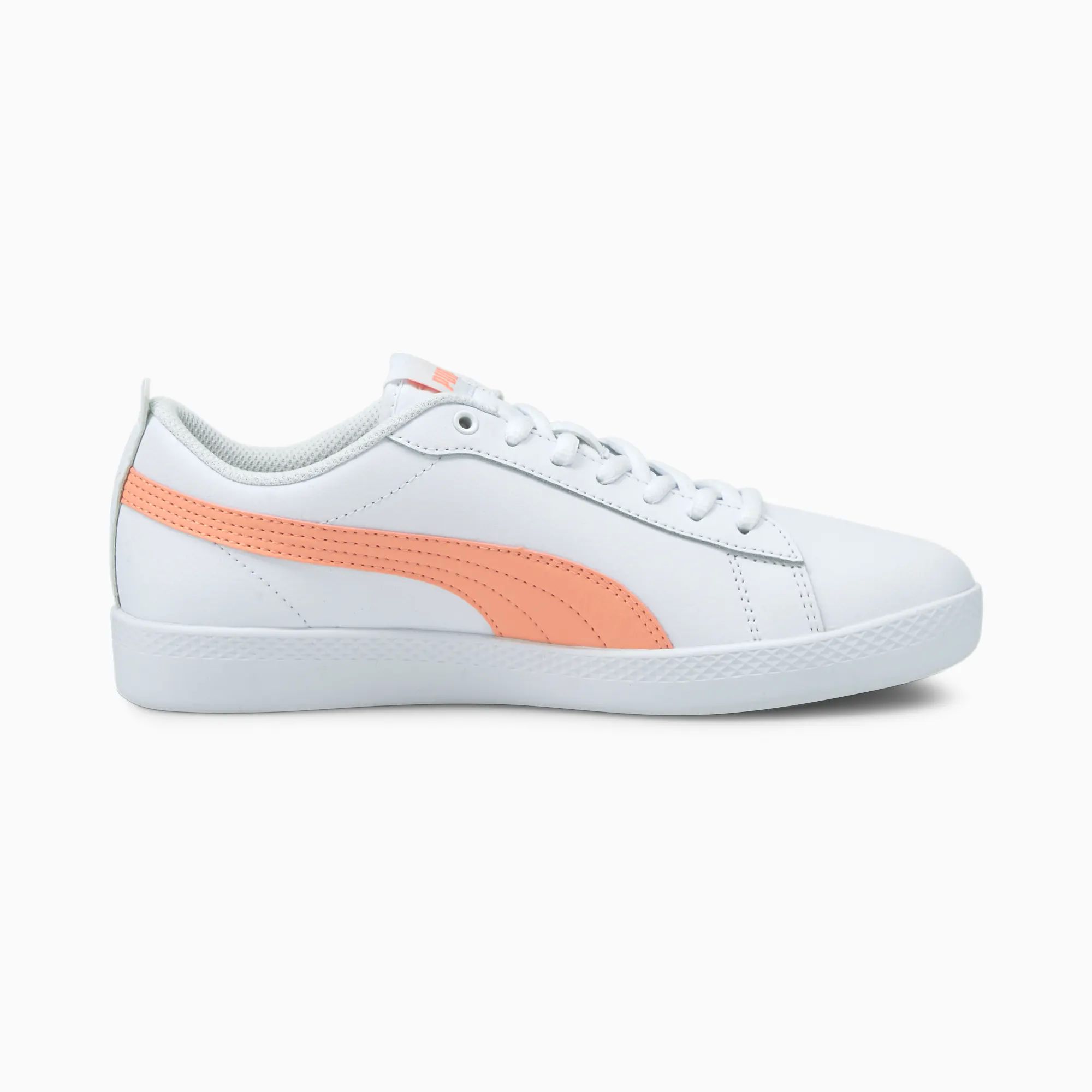 Tenis Puma Smash V2 L Blanco Naranja Mujer 365208 26