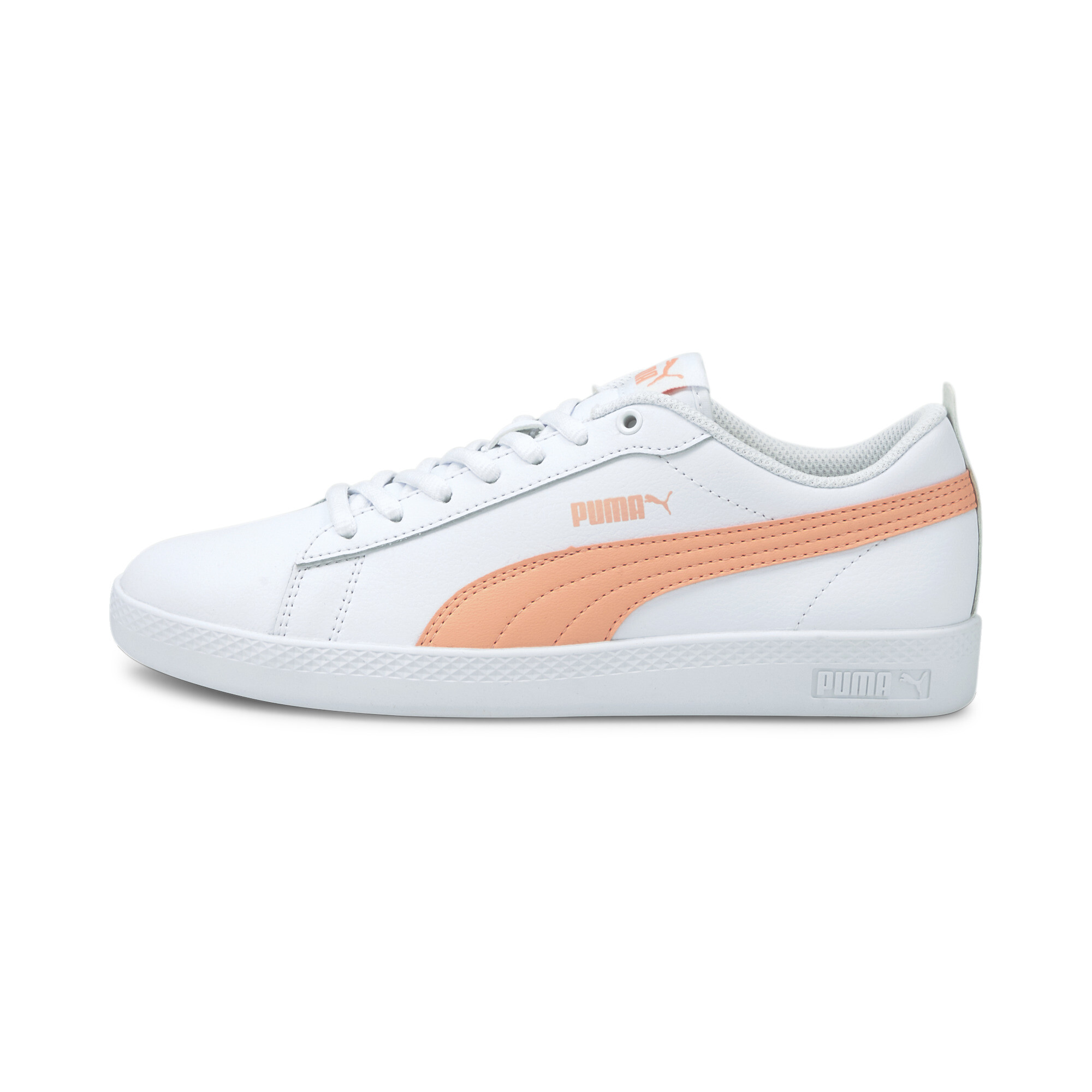 Tenis Puma Smash V2 L Blanco Naranja Mujer 365208 26