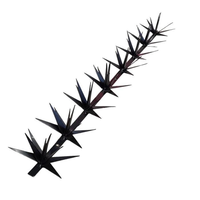 Picos Maguey de Protección MXPMB-001-4 1 Pza 1m 8 Picos 8 Puntas Forma de Maguey Acero Negro, MagueySafet