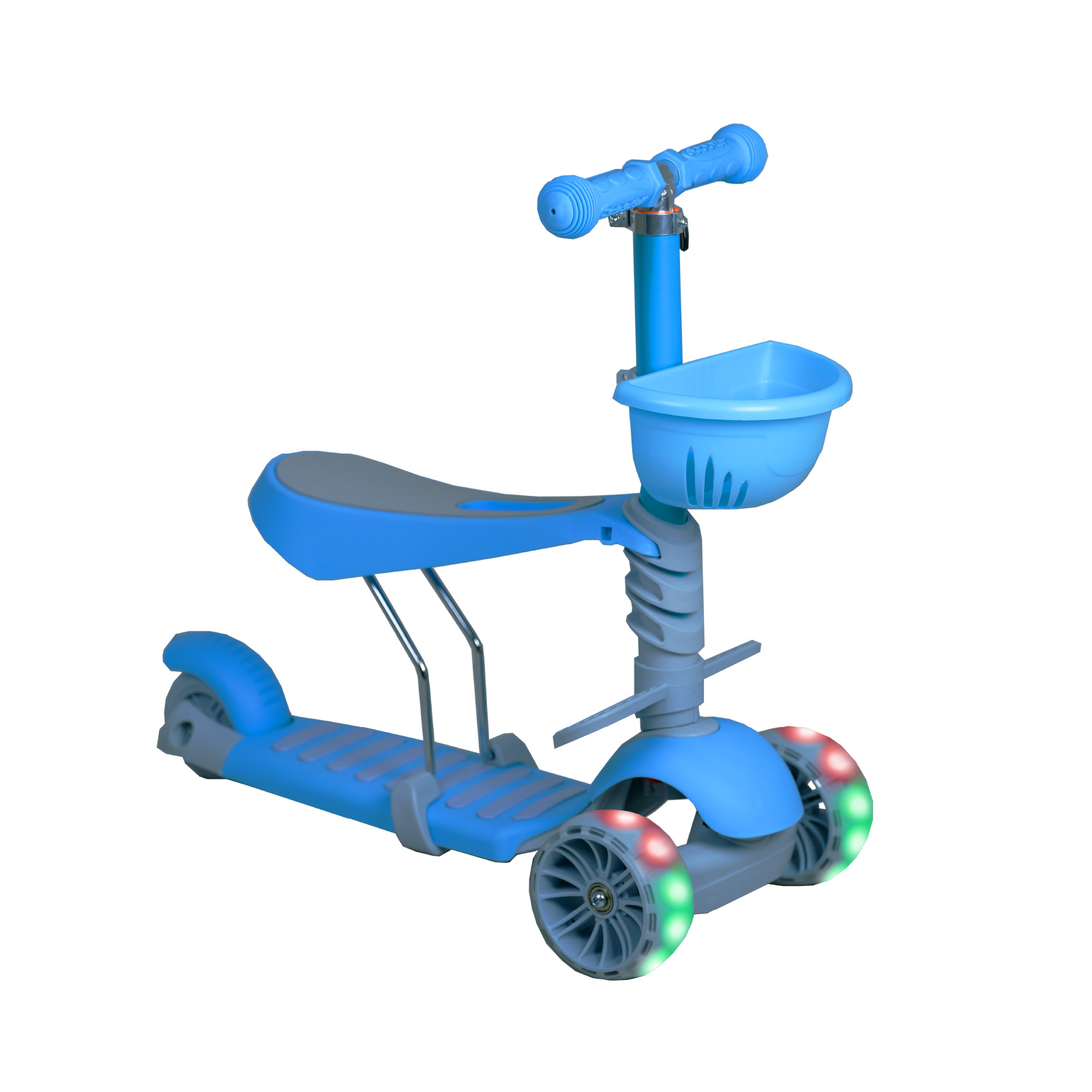 Scooter Patín Del Diablo 3 En 1 Para Niños Luces LED Color Azul