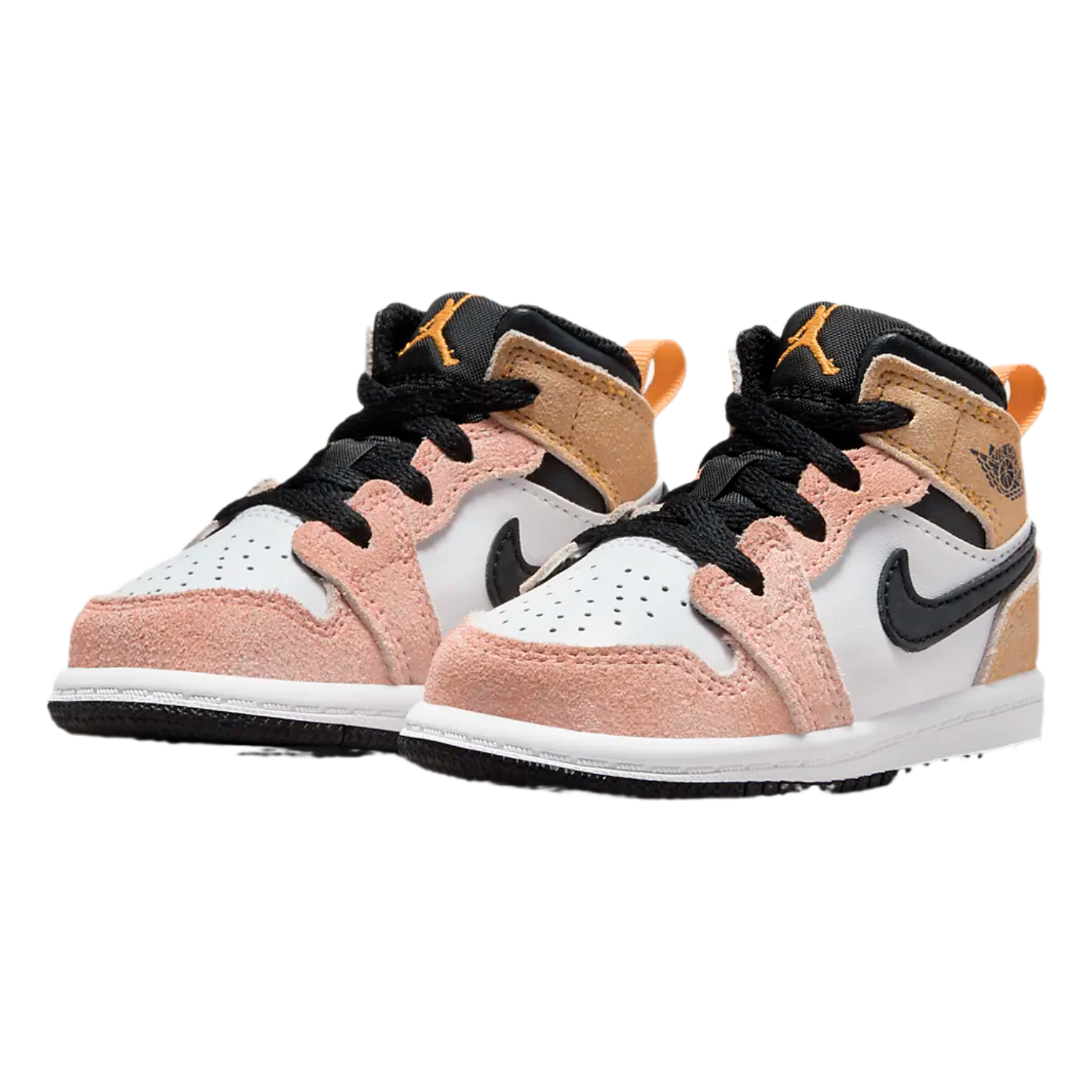 Tenis Casual Nike Jordan 1 Mid Naranja para Bebé DX4366-800