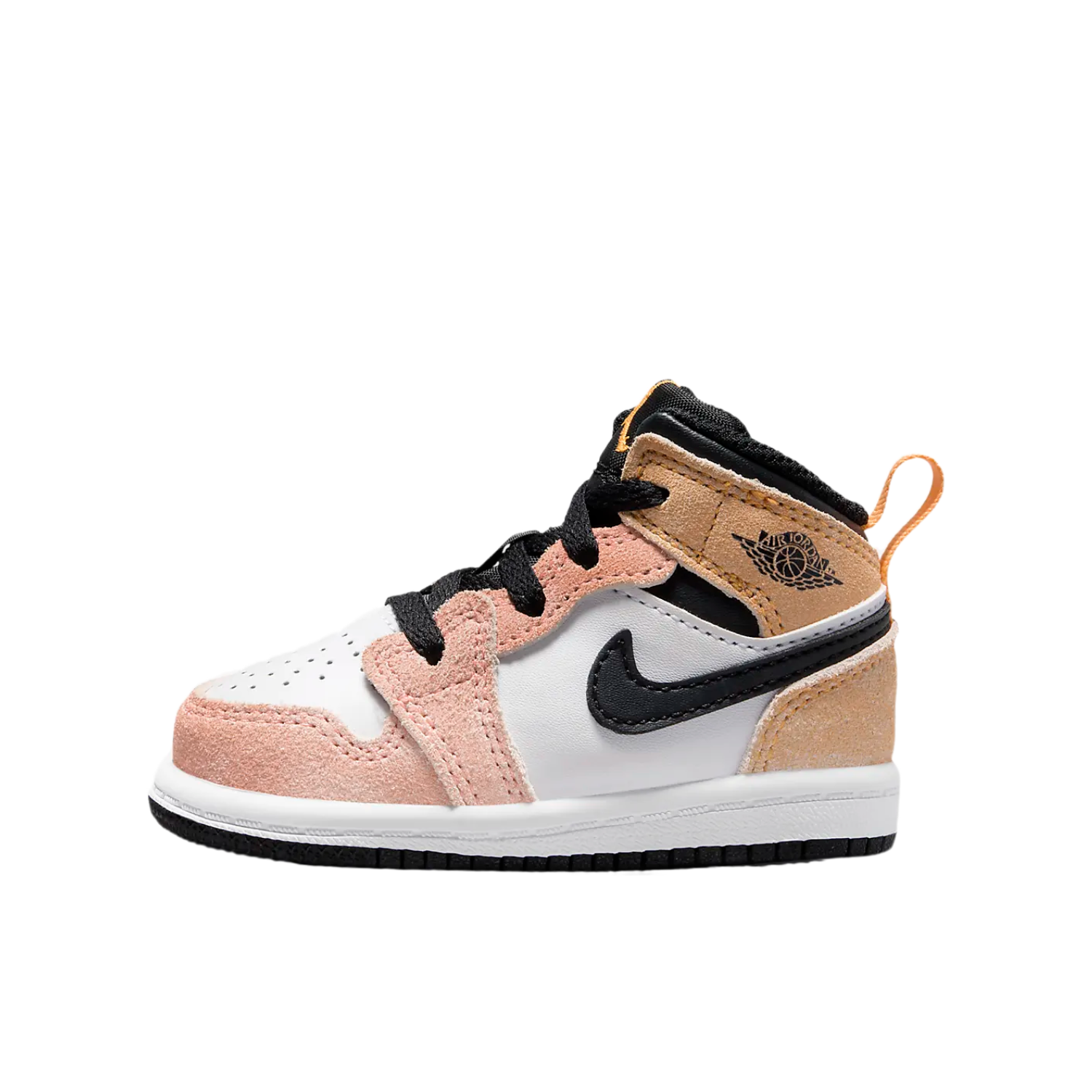 Tenis Casual Nike Jordan 1 Mid Naranja para Bebé DX4366-800