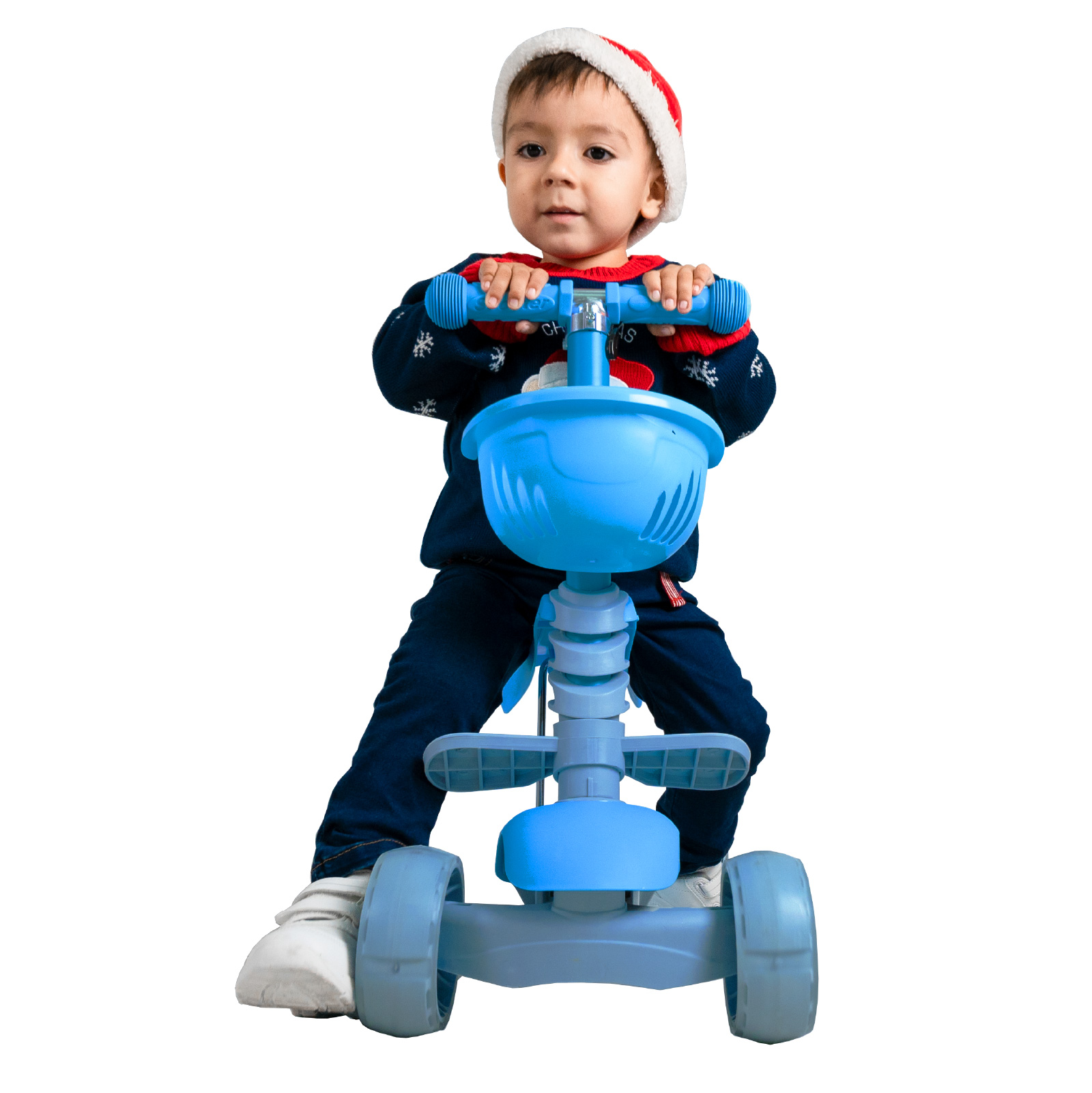 Scooter Patín Del Diablo 3 En 1 Para Niños Luces LED Color Azul