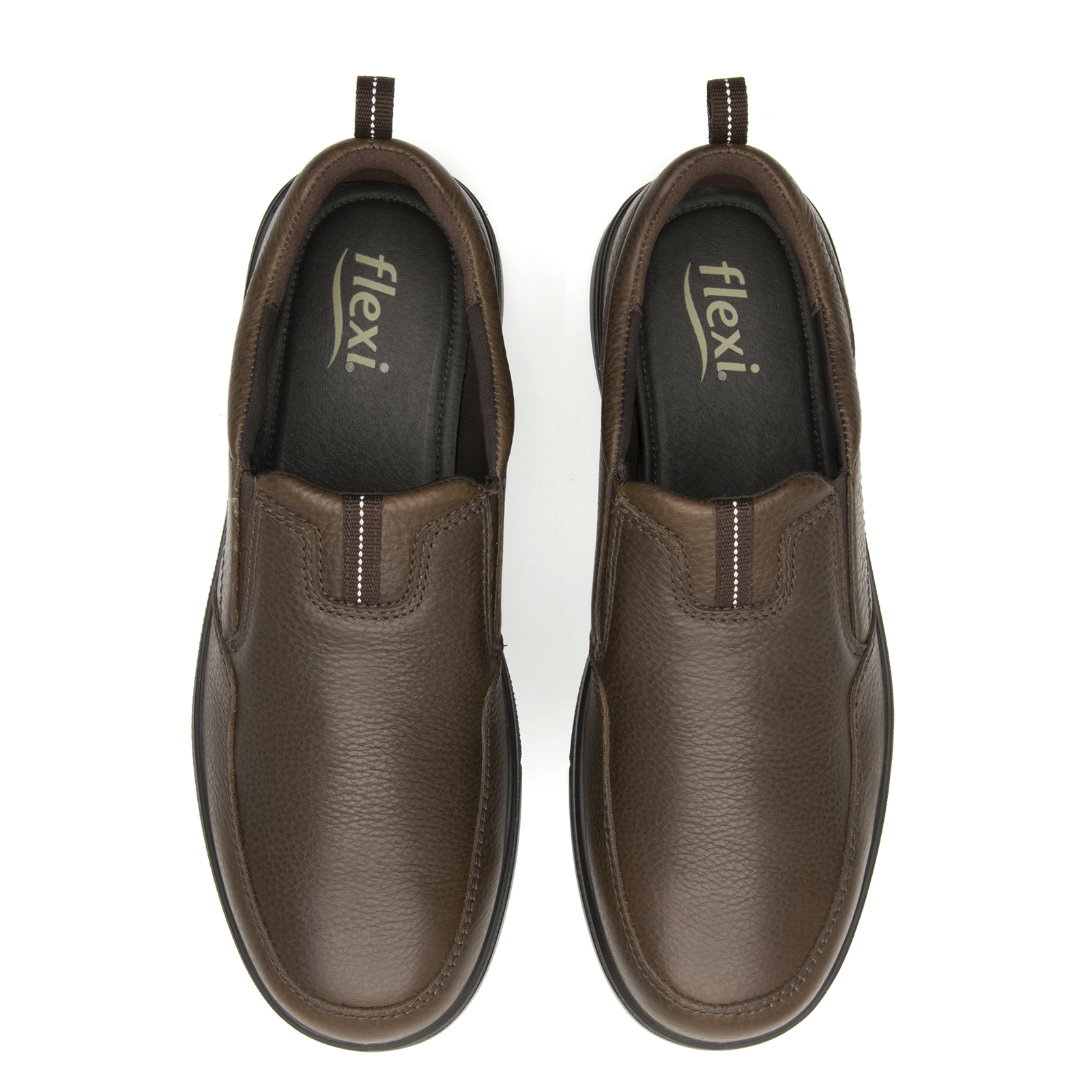 Mocasines Slip On De Hombre Flexi Clasicos 410606 Chocolate