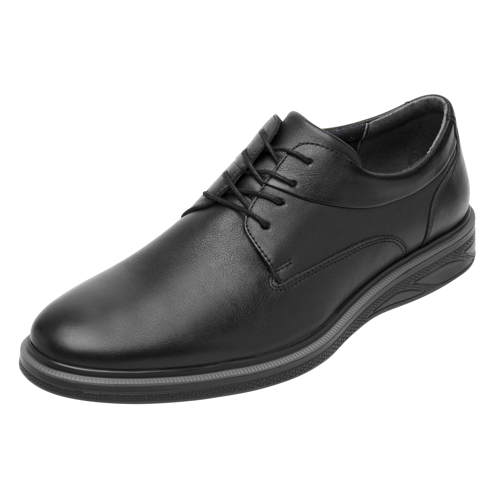 Zapato Negro Clasicos Flexi Hombre Derby 413101 Semi Vestir