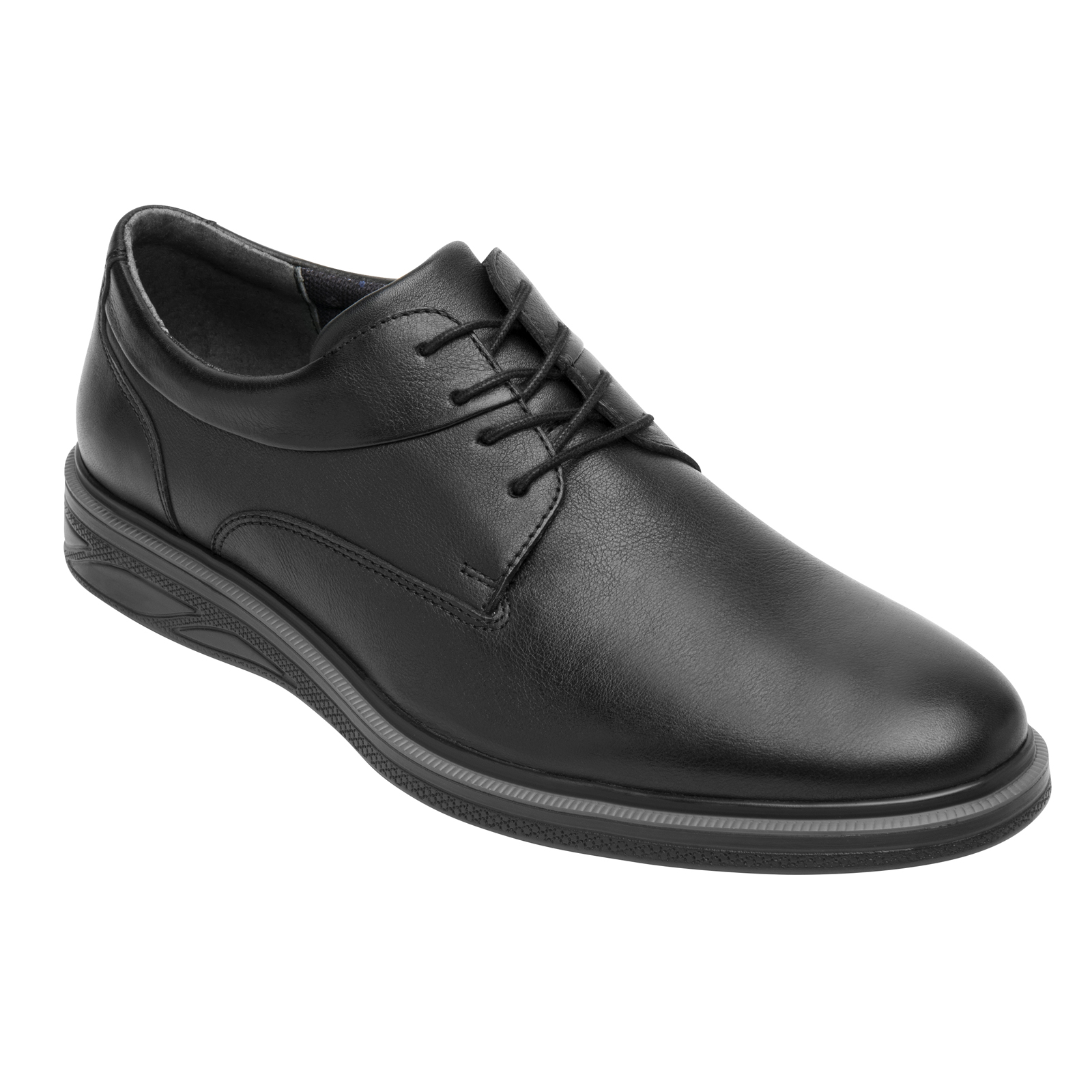 Zapato Negro Clasicos Flexi Hombre Derby 413101 Semi Vestir